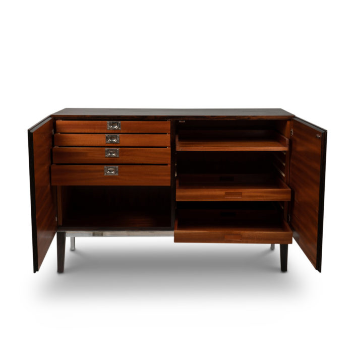 Sideboard in rosewood, 1970s - doors open