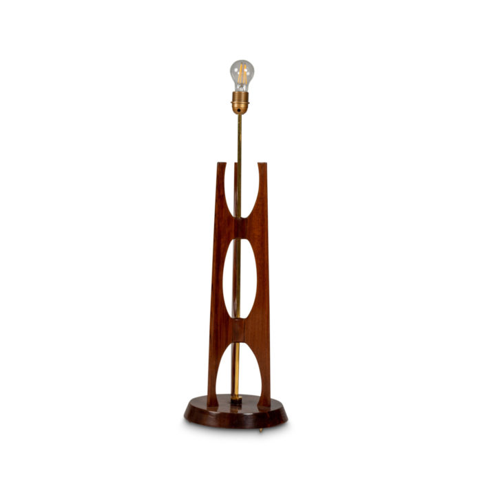 Lamp in teak and brass, 1960s - without lampshade
