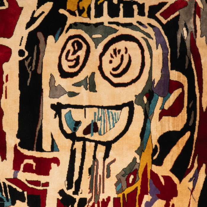 Tapis ou tapisserie d'après Jean-Michel Basquiat - focus