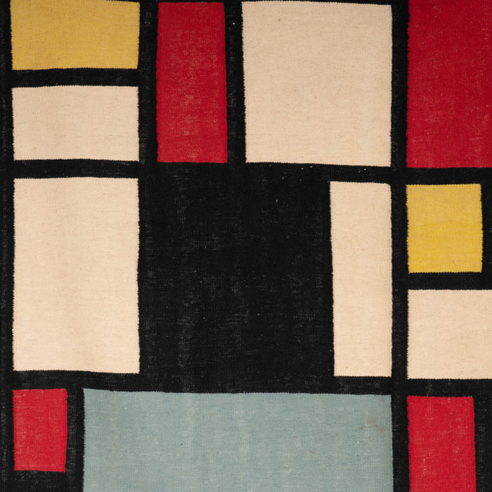 Tapis ou tapisserie d'après Mondrian - focus