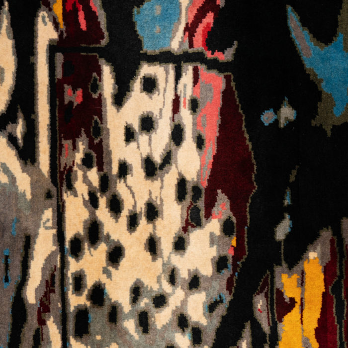 After Jean-Michel Basquiat. Rug, or tapestry « Notary». Contemporary work