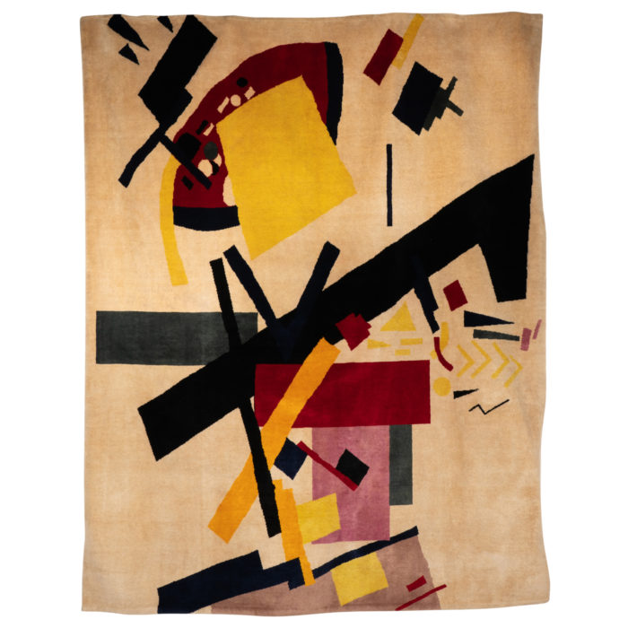 Tapis ou tapisserie en laine Mérinos d'après Kandinsky - face