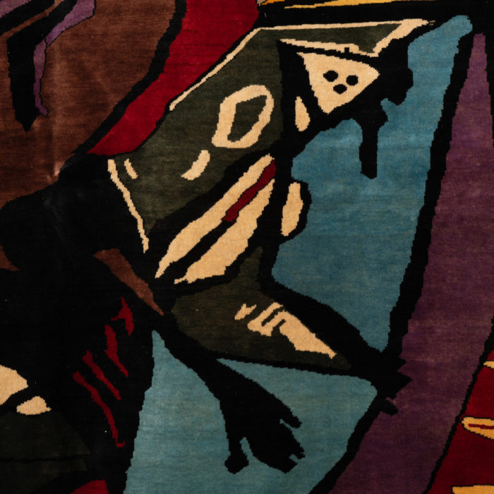 Tapis ou tapisserie en laine Mérinos - détail