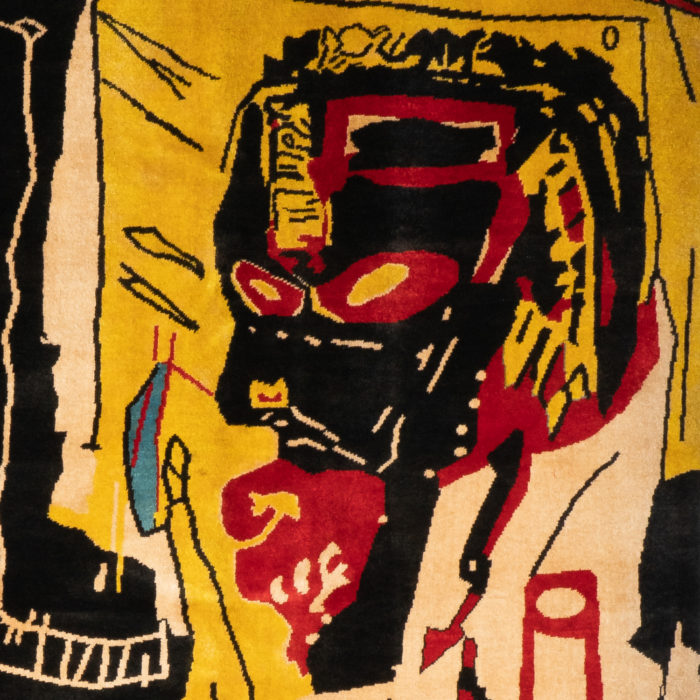 After Jean-Michel Basquiat. Rug, or tapestry « Melting Point of Ice ». Contemporary work.