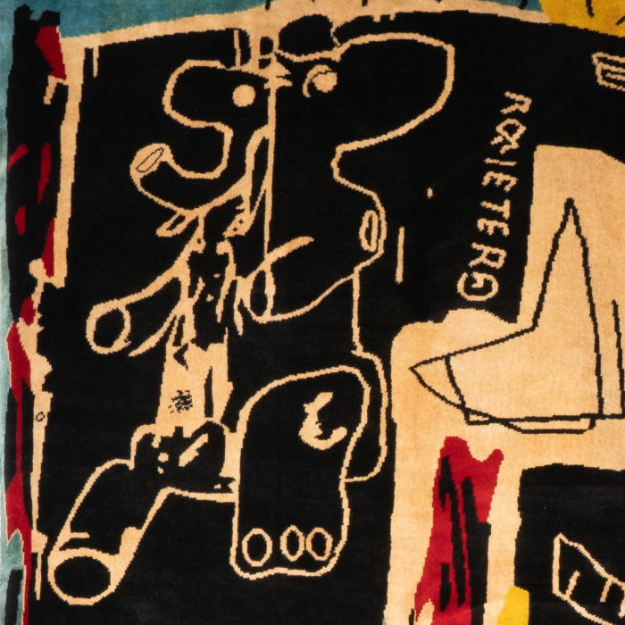 After Jean-Michel Basquiat. Rug, or tapestry « Melting Point of Ice ». Contemporary work.