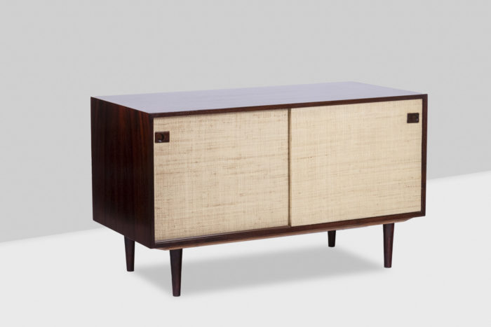 Sideboard in rosewood and raffia, 1970s - 3:4