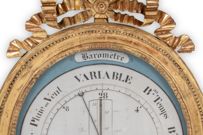 Louis XVI barometer in gilded wood, late 18th century