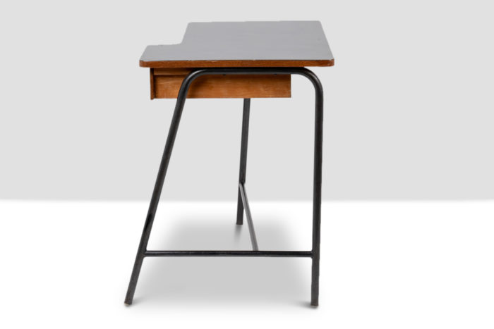 Jacques Hitier for MBO, Desk in oak and black metal, year 1951