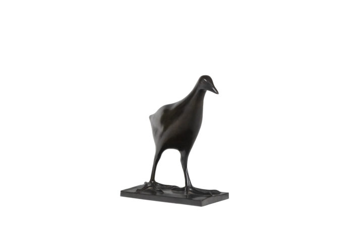 François Pompon. "Poule d'eau", bronze, 2006 print.