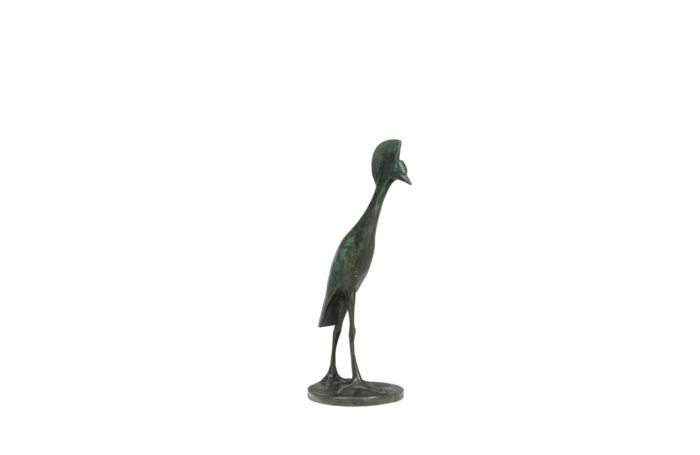 François Pompon. "Grue Couronnée en marche", bronze, 2006 print.
