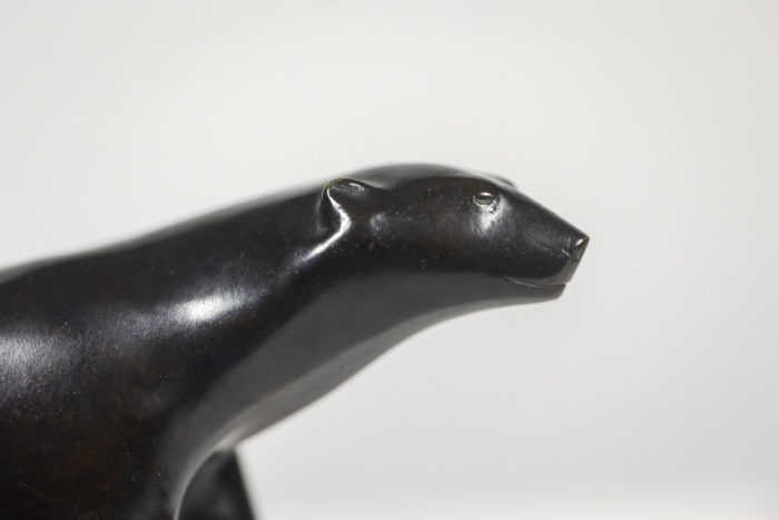 François Pompon pour Atelier Valsuani - Ours en bronze à patine brune - detail