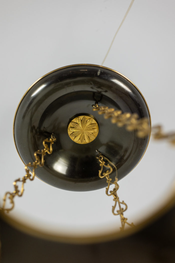 Maison Baguès. Empire style chandelier in gilded bronze. 1950s.