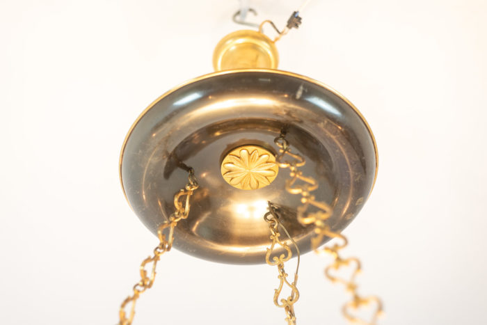 Maison Baguès. Empire style chandelier in gilded bronze. 1950s.