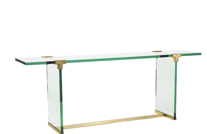Peter Ghyczy. Console in glass and brass. 1970s. - 3/4