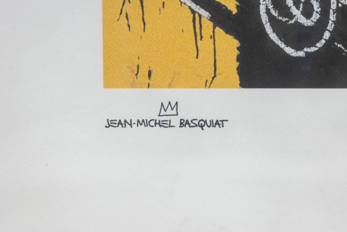 Jean-Michel Basquiat, Sérigraphie, années 1990 - Signature