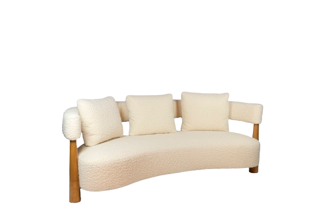3-seater “bean” shaped sofa. Contemporary work.