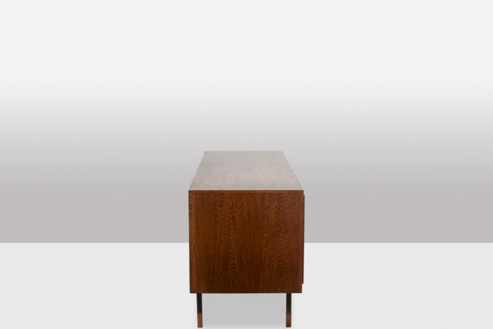 Sideboard in wenge, raffia and lacquered metal. 1970s. - profile