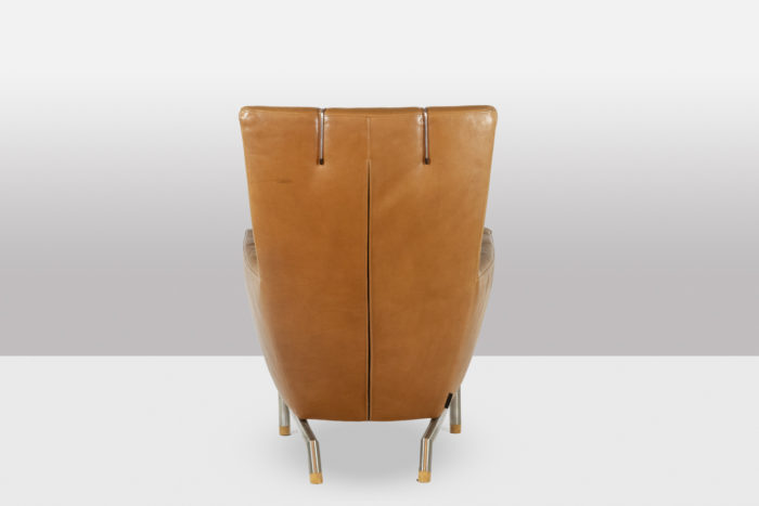 Gerard Van Den Berg. Pair of leather armchairs. 1980s.