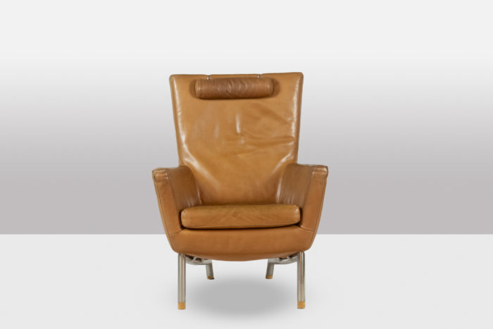 Gerard Van Den Berg. Pair of leather armchairs. 1980s.