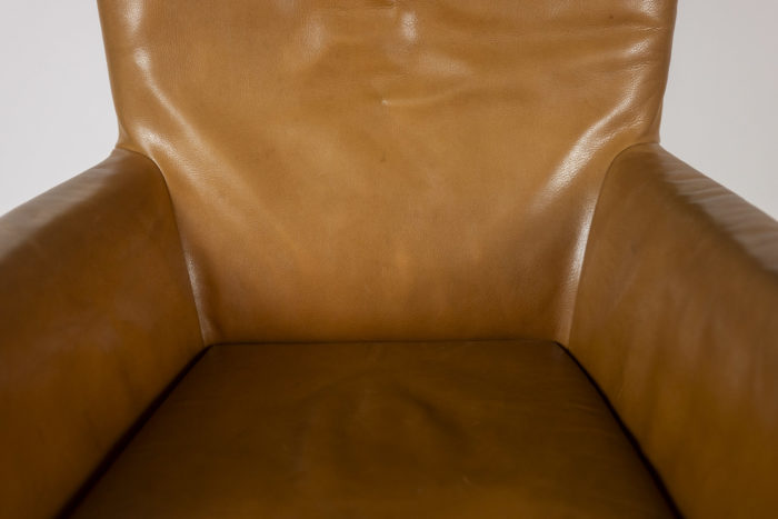 Gerard Van Den Berg. Pair of leather armchairs. 1980s.