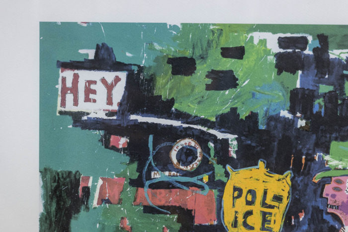 Jean-Michel Basquiat, Lithographie numérotée 75:100 - détail