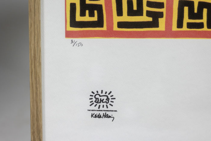 Signé et Numéroté Sérigraphie Keith Haring