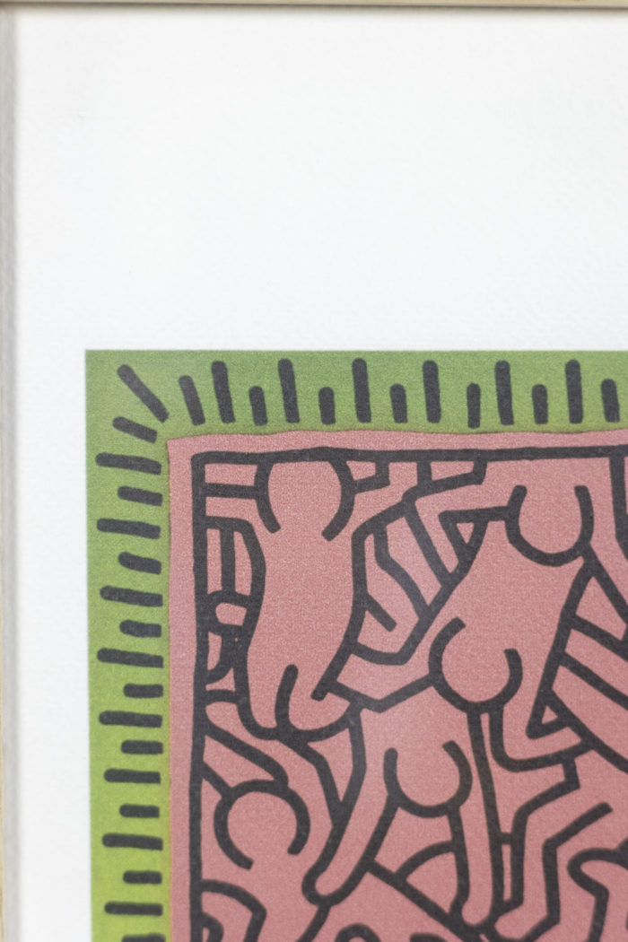 Sérigraphie, années 1990 Keith Haring - Zoom