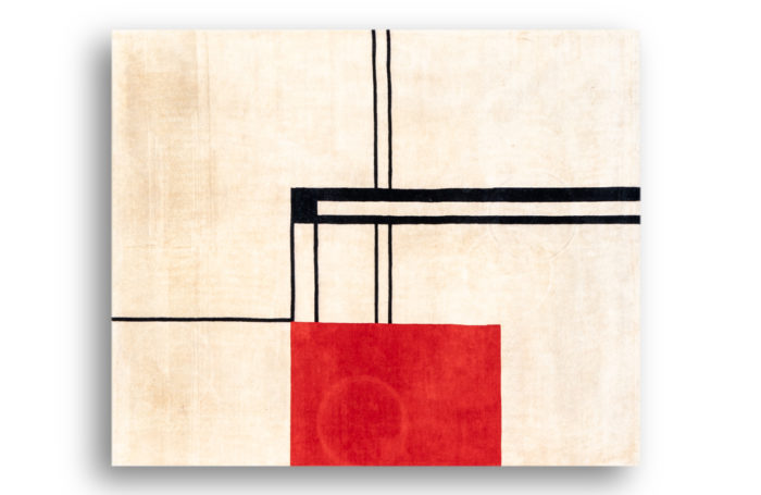 Tapis, ou tapisserie, inspiré par Eileen Gray - face