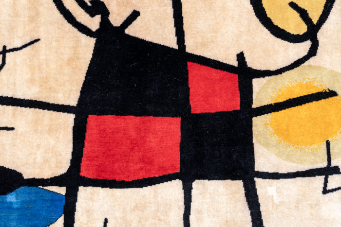 Hand-woven tapestry inspired by Joan Miró. January 2023.