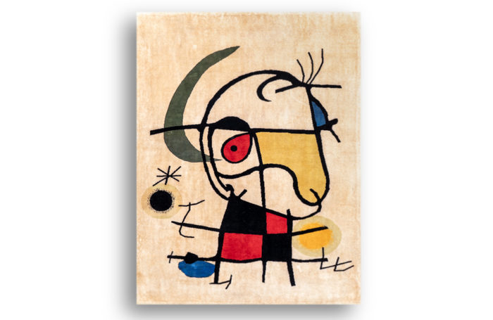 Hand-woven tapestry inspired by Joan Miró. January 2023.