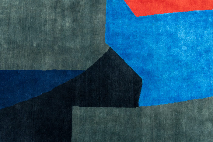 Hand-woven tapestry inspired by Serge Poliakoff. 2023. - detail