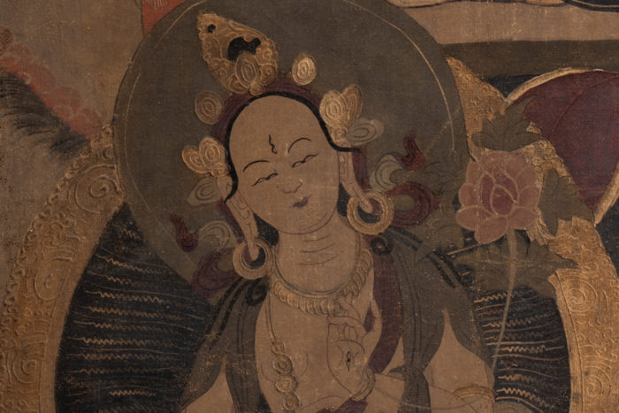Tibetan Thangka representing a Buddha. Late 19th century. - other focus