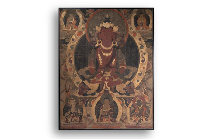 Thangka sur toile asiatique