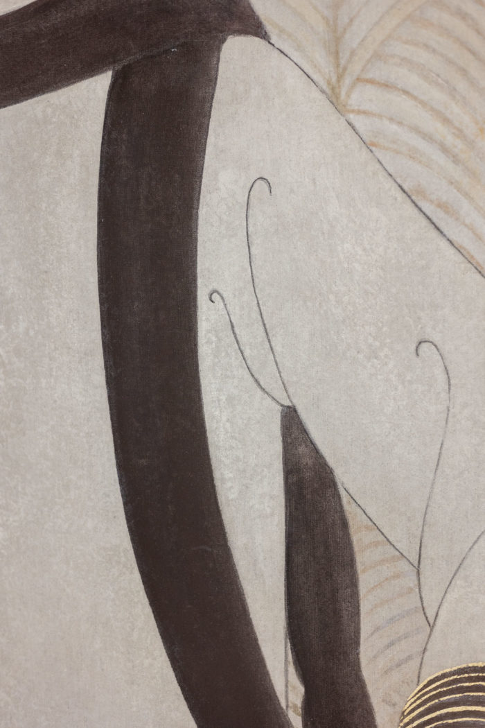 Painted canvas in Art Deco style. Contemporary work. - detail bis