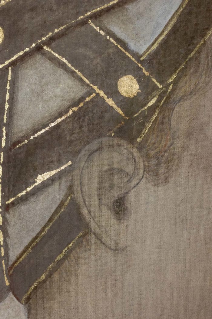 Toile peinte ou panneau décoratif de style Renaissance - dernier détail