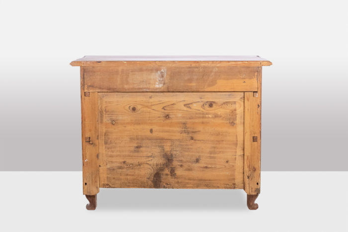 Louis XV style chest of drawers Liège walnut. Circa 1880. - back