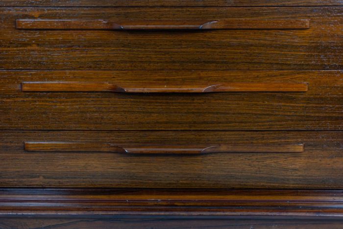 Rosewood sideboard with "jalousie" doors. 1970s. - drawers