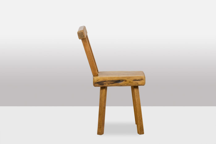 Mobichalet. Brutalist style set of 10 chairs. 1960'. - profile