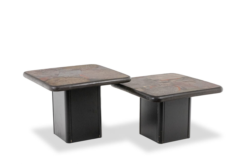 Paul Reinier Kingma. Pair of Brutalist style tables. 1970s.