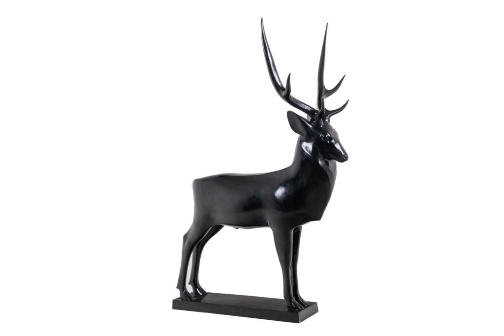François Pompon. Cerf, sculpture en bronze grandeur nature. Tirage 2006