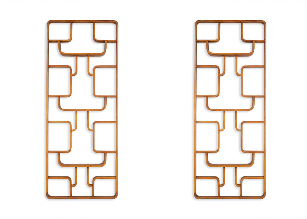 Ludvik Volak. Paire d&rsquo;étagères ou cloison claustra. Années 1960-70.