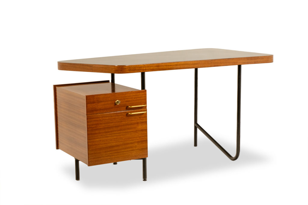 Georges Frydman. Bureau asymétrique à caisson. Années 1950-60.