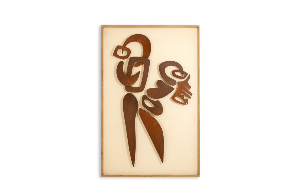 Antonine de Saint Pierre. Large panel made of oxidized metal. Contemporary.