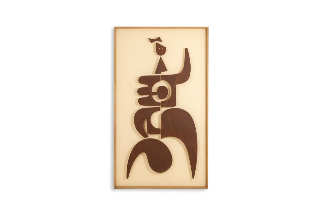 Antonine de Saint Pierre. Large panel made of oxidized metal. Contemporary.