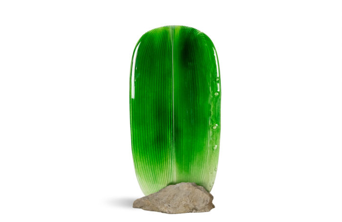 jonathan-ausseresse-grande-sculpture-verre-vert-vif